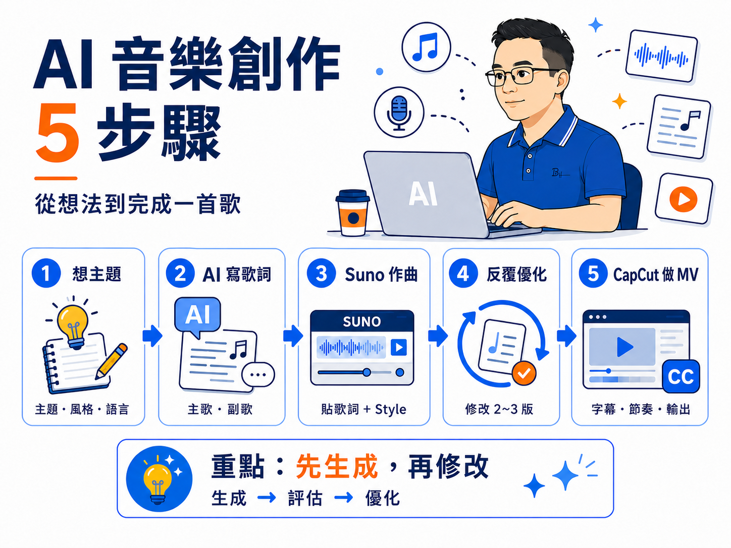 09 ai music five steps